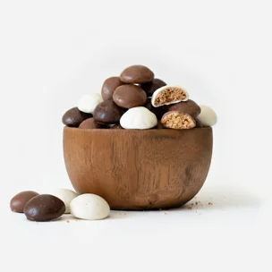 Háromszínű csokoládés kekszek