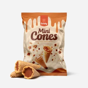 Mini tölcsérek sós karamellás ízben